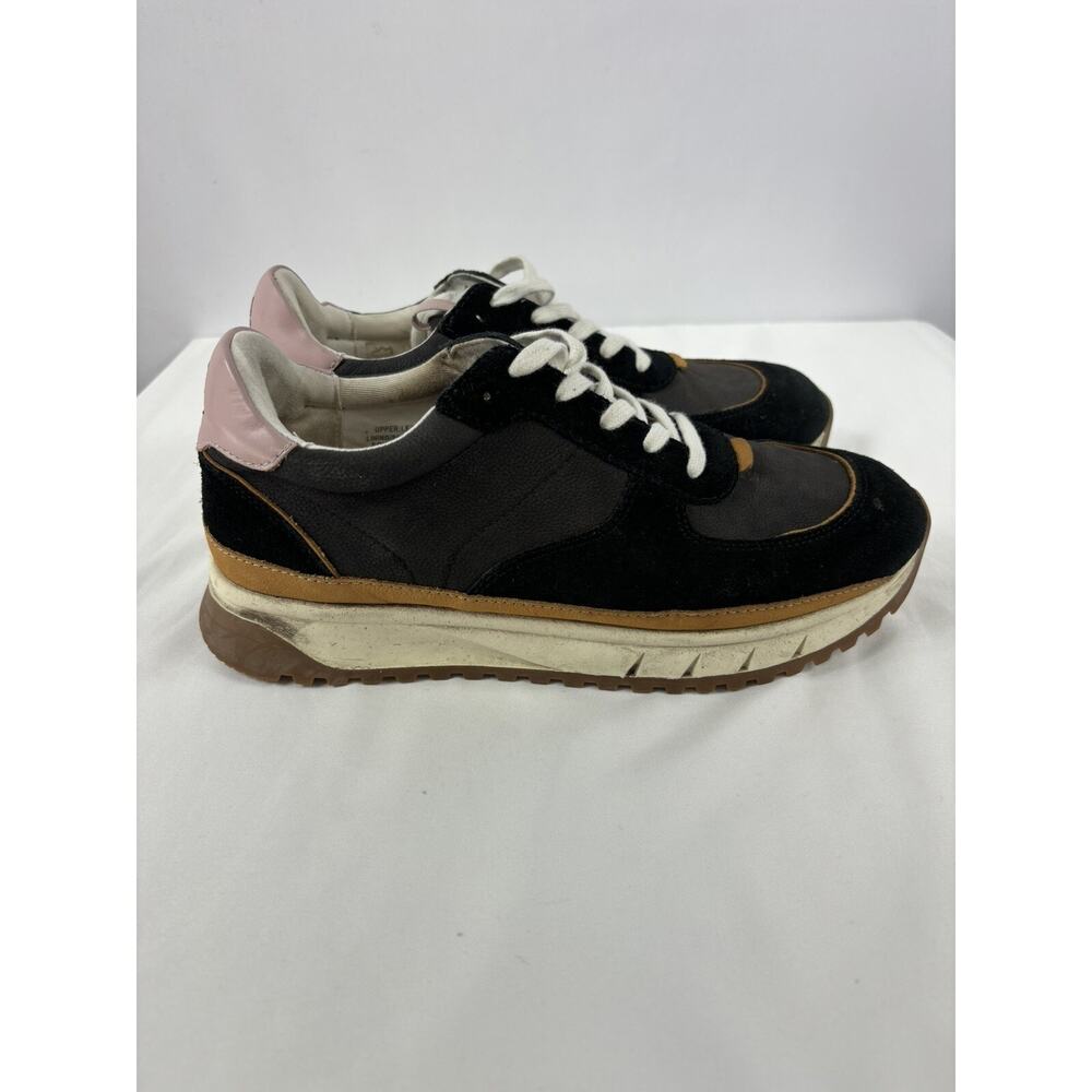 Madewell Kickoff Sneakers Black Grey Pink Suede 9.5 Retro